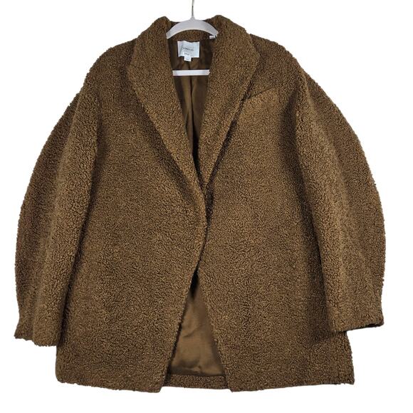 Vince Jackets & Blazers - Vince Teddy Bear Blazer Medium Chestnut Faux Fur Sherpa Bouclé Lined Cozy Jacket
